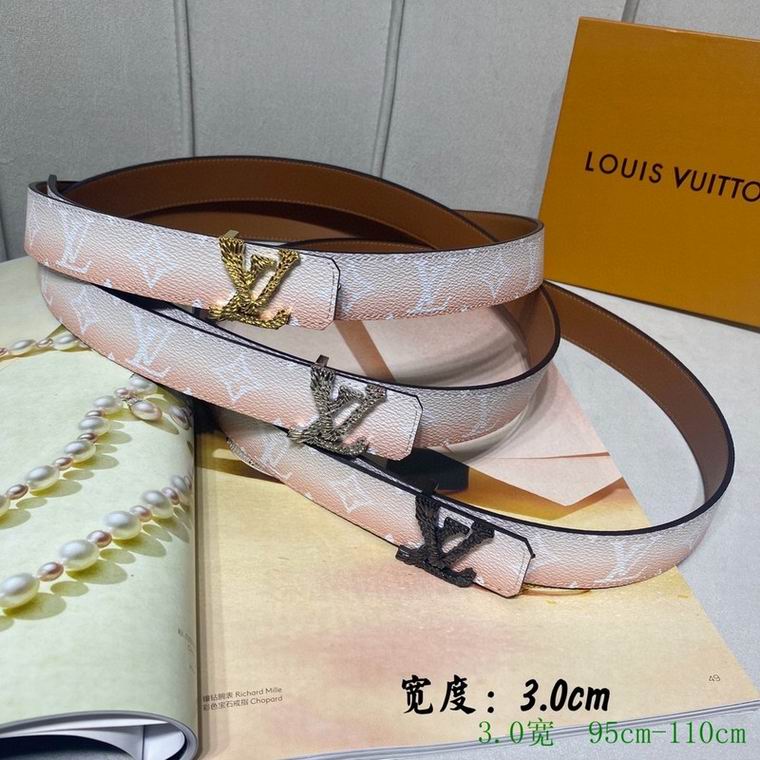 LV Belt 30mmX95-110cm 7D77
